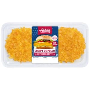 ALDELÍS Hamburguesas de pollo con rebozado extracrujiente 4 x 60 g.