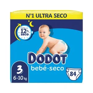 DODOT Bebé-seco Pañales talla 3 (6 a 10 kg) 84 uds.