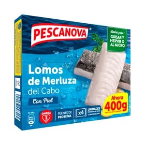 PESCANOVA Lomos de merluza del Cabo con piel 400 g.