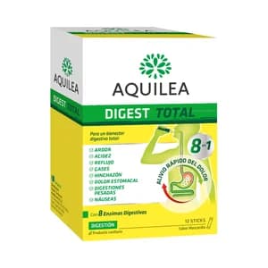 AQUILEA Digest total Complemento nutricional sabor manzanilla, para un bienestar digestivo 12 sticks.