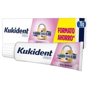 KUKIDENT Pro Crema adhesiva para prótesis dental sin sabor 70 g.