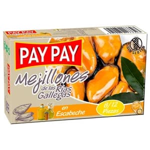 PAY PAY Mejillones en escabeche lata de 70 g.