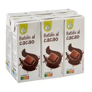 PRODUCTO ECONOMICO ALCAMPO Batido con sabor chocolate 6 x 200 ml.