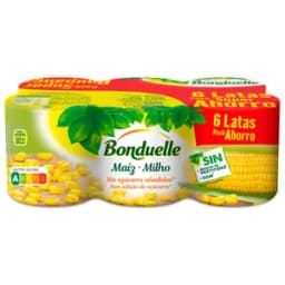 BONDUELLE Maíz dulce sin azúcares añadidos pack 6 uds. x 140 g.
