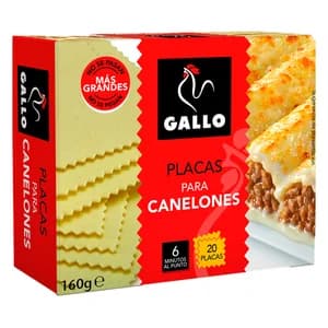 GALLO Pasta canelones 20 uds 160 g.