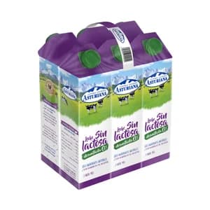 CENTRAL LECHERA ASTURIANA Leche desnatada 0% materia grasa sin lactosa 6 x 1l.