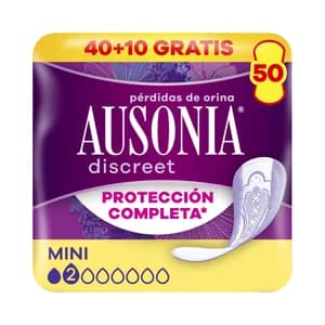 AUSONIA Discreet Compresas mini para perdidas de orina 50 uds.