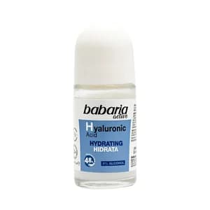 BABARIA Active Desodorante roll on unisex con ácido Hialurónico, antitranspirante 48 horas 50 ml.