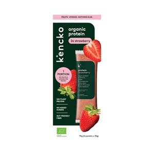 KENCKO Mix de proteinas vegetales con frutas deshidratadas y sabor a fresa 2 x 35 g.
