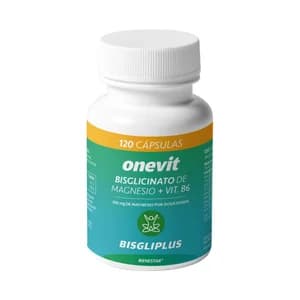 ONEVIT Bisglicinato de magnesio + vitamina B6 (complemento alimenticio) 120 cápsulas.