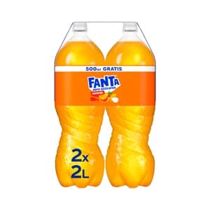 FANTA ZERO Refresco de naranja sin azúcares añadidos pack 2 botellas x 2 l.