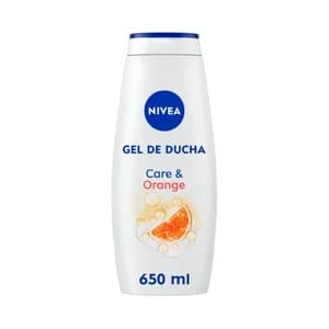 NIVEA Care & orange Gel para baño o ducha con vitaminas C y E y aroma a naranja 650 ml.