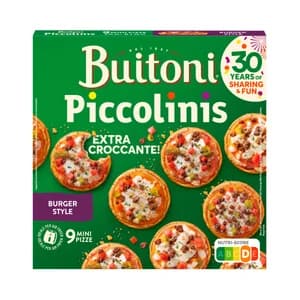 PICCOLINIS de Buitoni Minipizzas estilo burger, extra crujientes 9 x 30 g.