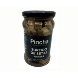 PINCHA Surtido de setas al natural primera en frasco 150 g.