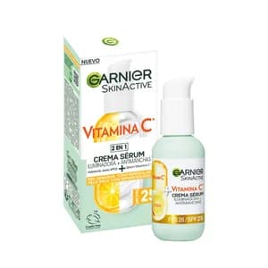 GARNIER Sérum 2 en 1 (crema hidratante + sérum), para piel apagada con tono irregular GARNIER Skin active 50 ml.