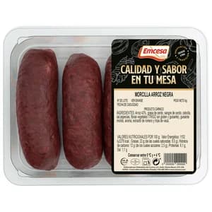 EMCESA Bandeja con morcillas negras de arroz