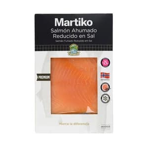 MARTIKO Salmón ahumado reducido en sal MARTIKO 80 g.