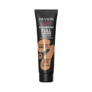 REVLON Colorstay full cover Tono 330 Natural tan Base de maquillaje de textura ligera, cobertura 100% mate 30 ml.