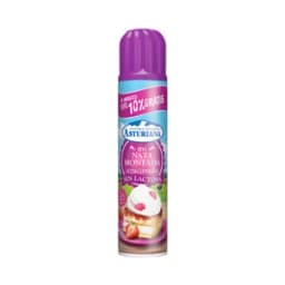 CENTRAL LECHERA ASTURIANA Nata montada azucara y sin lactosa en spray (27% de materia grasa) CENTRAL LECHERA ASTURIANA 250 g.