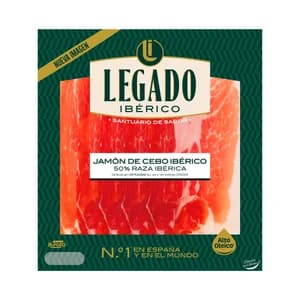 LEGADO IBÉRICO de El Pozo Jamón de cebo ibérico (50% raza ibérica), cortado en lonchas finas con separador de 60 g.