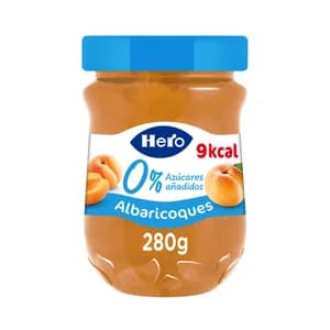 HERO 0% Confitura de albaricoque sin azúcares añadidos 280 g.