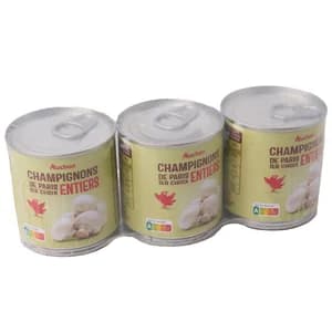 AUCHAN Champiñon entero 115gX3