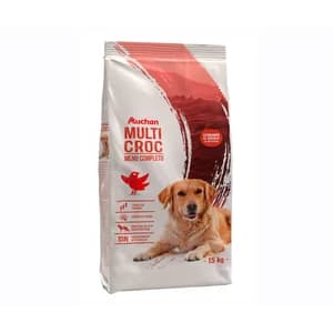 PRODUCTO ALCAMPO Pienso para perros a base de croquetas de carne y cereales Multicroc 15 kg.
