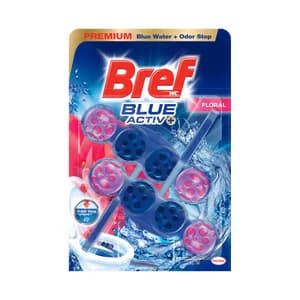 BREF Blue Activ+ Pastillas de limpieza de WC florales 2x50 g.