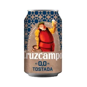 CRUZCAMPO Cerveza tostada 0,0 lata 33 cl.