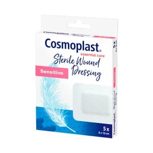 COSMOPLAST Sensitive Apósitos grandes (8 x 10 cm) estériles y autoadhesivos 5 uds.