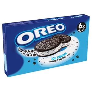OREO Mini sándwich helado que imita tanto en forma como en sabor a una galleta 6 x 55 ml.