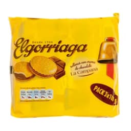 ELGORRIAGA Galletas rellenas de chocolate 180 g.