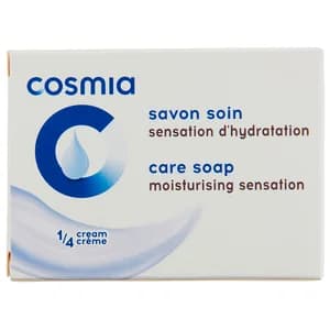 COSMIA Pastilla de jabón hidrantante con 1/4 de crema 90 g.
