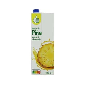 PRODUCTO ECONÓMICO ALCAMPO Néctar de piña brick de 1,5 L.
