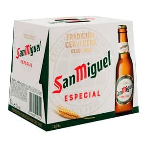 SAN MIGUEL ESPECIAL Cervezas pack de 12 Botellines de 25 cl.