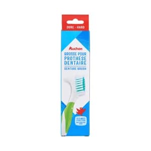 PRODUCTO ALCAMPO Cepillo dental con cabezal multifunción y filamentos duros, especial prótesis dentales.