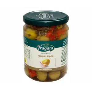 FRAGATA Aceituna verdial con hueso partida y aliño del abuelo 250 gr.