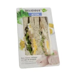 ÑAMING Sandwich de pan de molde con semillas, atún, huevo cocido y lechuga ÑAMING Delicious 200 g.