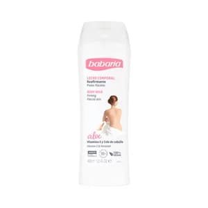 BABARIA Leche corporal (body milk) reafirmante, para pieles flácidas 400 ml.