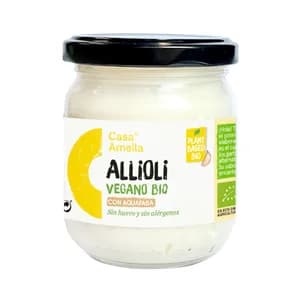 CASA AMELLA Allioli vegano bio con aquafaba, sin huevo ni alergénos 180 g.