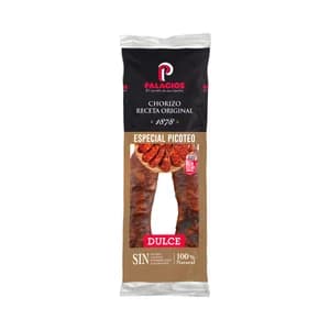 PALACIOS Chorizo dulce receta original, especial para picoteo PALACIOS 450 g.