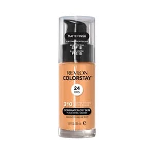 REVLON Colorstay Tono 310 Warm golden Base de maquillaje para piel mixta a grasa con FPS 15, 30 ml.