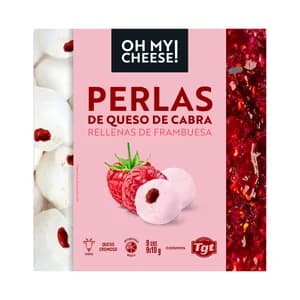 OH MY CHEESE! Perlas de queso de cabra rellenas de frambuesa OH MY CHEESE! 9 uds. 90 g.