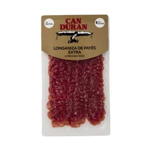 CAN DURAN Salchichón payes de categoria extra, cortado en finas lonchas CAN DURAN 90 g.