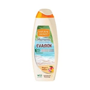 NATURAL HONEY Gel hidratante para baño o ducha con aroma a mango e hibiscos NATURAL HONEY Moments evasion 600 ml.