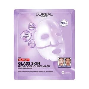 L´ORÉAL PARIS Revitalift glass skin Mascarilla facial con hidrogel y ácido Hailurónico.