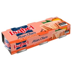 ISABEL Atún claro en escabeche pack 3 uds. x 52 g.