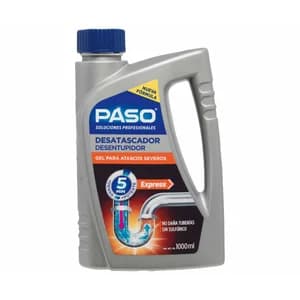 Desatascador Gel Express, para atascos severos, PASO, 1 litro.