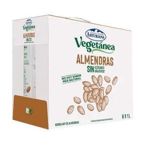CENTRAL LECHERA ASTURIANA Bebida de almendras sin azúcares añadidos Vegetánea 6 x 1 l.