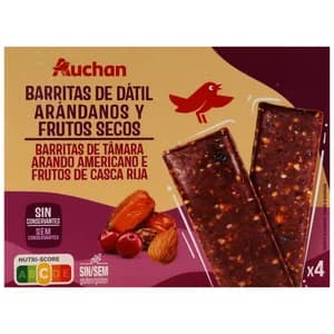 PRODUCTO ALCAMPO Barrita de arándonos y frutos secos 120 g.